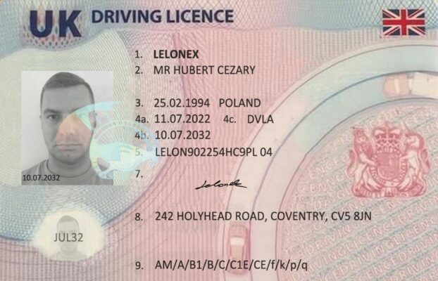 Buy British drivers license