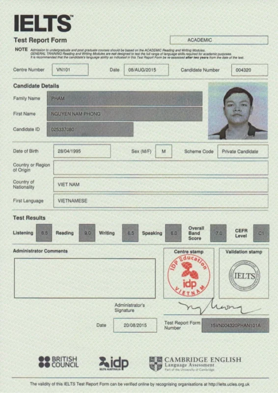 IELTS Certificate Online