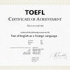 TOEFL Certificate